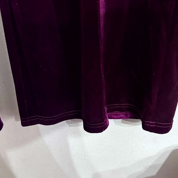 StyleWe Velvet Urban Wideleg High Waisted Trousers size M Purple Retro Chic - Picture 4 of 14